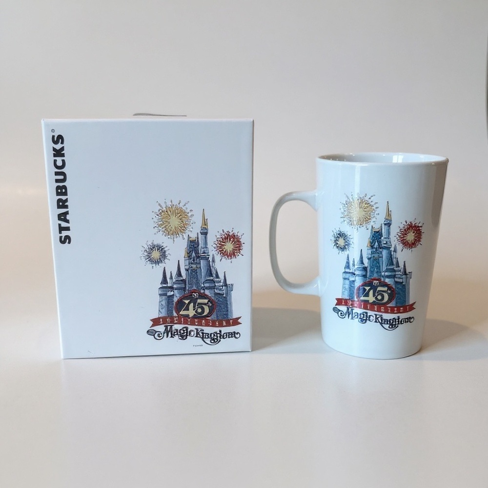 Starbucks Disney Parks Magic Kingdom 45th Anniversary Mug NEW w/ Box Collectible